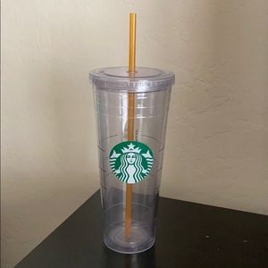 Clear Starbucks tumblr (only used once)